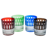 Crystal Italian Multicolor Design Cups -Set of 4