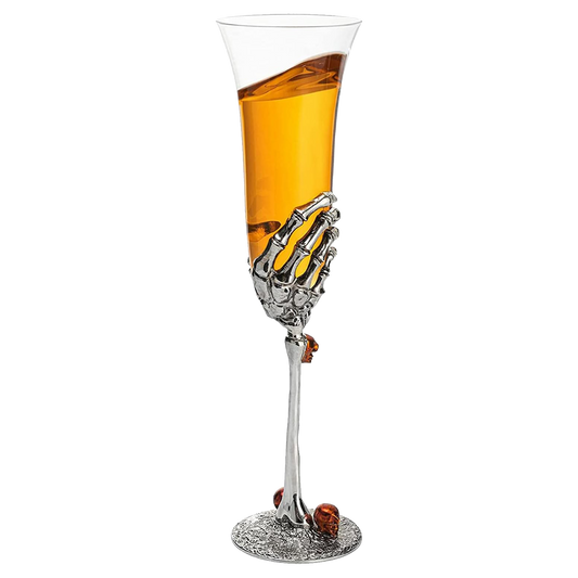 The Wine Savant Stemmed Single Skeleton Glasses Single Glass 7oz