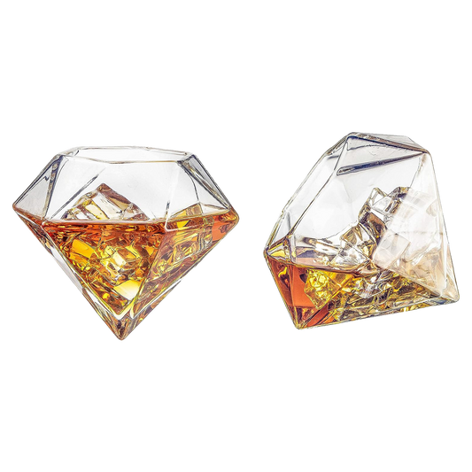Set of 4 Diamond Whiskey & Wine Glasses 10oz