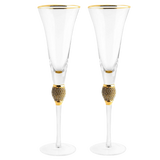 The Wine Savant Diamond Champagne Flutes Set of 2