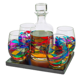 Artisanal Hand Painted Glassware Gift