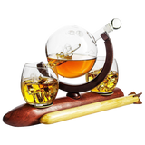 Rocket Whiskey Decanter Set, Planets Globe Decanter