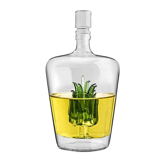 Tequila Decanter With Agave Plant, 25 Ounce Bottle
