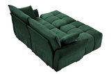 CHARLOTTE 78" 2-Seater Sofa with 2 Ottomans