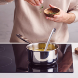 Maestro 1.7 Qt. Tri-Ply Stainless Steel Saucepan with Lid