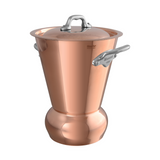 Mauviel M'Tradition Polished Copper & Tin Inside Steamed Potatoes With Lid, Cast Stainless Steel Handles, 2.8-Qt