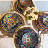 Simi 24 Piece Dinnerware Set with Double-Sided Bowls