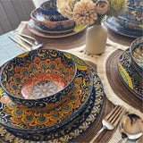 Simi 24 Piece Dinnerware Set with Double-Sided Bowls
