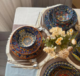 Simi 24 Piece Dinnerware Set with Double-Sided Bowls