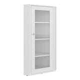TUHOME Genova Display Cabinet with Glass Door, Multiple Interior Shelves and Modern Showcase Design, Versatile Storage Unit for Dishes, Collectibles or Decor, Elegant Organization Solution for Living Rooms, Dining Rooms or Offices