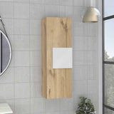 Tuhome Vanguard Medicine Cabinet with Three Spacious Shelves, Single-Door Enclosed Storage, Modern Wall-Mounted Bathroom Organizer for Toiletries, Medicines, Daily Essentials, and Contemporary Home Organization
