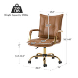 Michele Vegan Leather Task Accent Chair