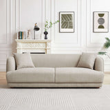 Larisa Cream Mid Century Modern Linen Sofa