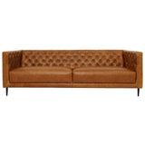 Vermont Waxy Cognac Leather Sofa