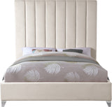 Via Upholstered Contemporary Bed – Luxurious Channel Tufting, Sleek Design, Perfect for Modern Bedrooms