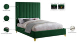 Via Upholstered Contemporary Bed – Luxurious Channel Tufting, Sleek Design, Perfect for Modern Bedrooms