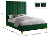 Via Upholstered Contemporary Bed – Luxurious Channel Tufting, Sleek Design, Perfect for Modern Bedrooms
