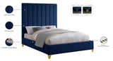 Via Upholstered Contemporary Bed – Luxurious Channel Tufting, Sleek Design, Perfect for Modern Bedrooms