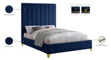 Via Upholstered Contemporary Bed – Luxurious Channel Tufting, Sleek Design, Perfect for Modern Bedrooms