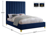 Via Upholstered Contemporary Bed – Luxurious Channel Tufting, Sleek Design, Perfect for Modern Bedrooms