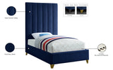 Via Upholstered Contemporary Bed – Luxurious Channel Tufting, Sleek Design, Perfect for Modern Bedrooms