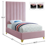 Via Upholstered Contemporary Bed – Luxurious Channel Tufting, Sleek Design, Perfect for Modern Bedrooms