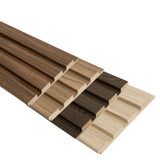 Modern MDF Wall Panel - Textured Surface for Noise Reduction, Honey Oak Finish, 0.71" Depth, 7.94" Width, 96.06" Height, Easy Installation