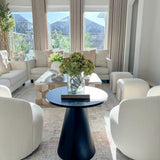 Dwen 24" Modern Black Round Side Table