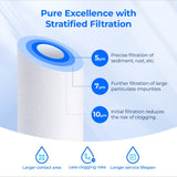 Waterdrop 5 Micron 10" x 2.5" Whole House Sediment Home Water Filter Cartridge Replacement for Any 10 inch RO Unit 4pcs