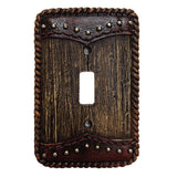 Woodgrain w/ Double Yoke Single Switch Wall Plate, 4 MOQ