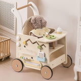 ROBUD Wooden Baby Push Walker - Rattan