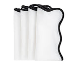 Black Scallop Edge Napkins