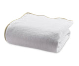 White Towels Bath with Beige Edge