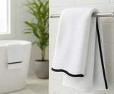 Black and White Bath Towels