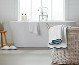 Cotton Towels Bath With Green Edge