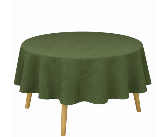 Cotton Linen Tablecloths - Round