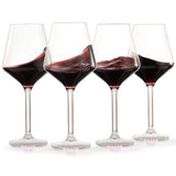 European Style Crystal, Stemmed Wine Glasses | Set of 6 | 15oz