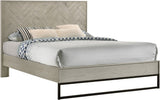 Weston Industrial Mid Century Bed with Stylish Matte Black Base for Modern Bedroom Elegance