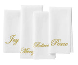 Embroidered Holiday Napkins