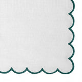 Green Scalloped Edge Napkins - LongWave