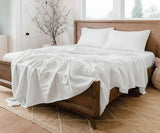 European Linen Sheet Set – White