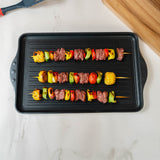 XD Nonstick 17" x 11" Double-Burner Grill | Made in Switzerland