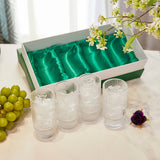 Vintage Art Deco Crystal Highball Ribbed Glass Set of 4 - 14oz