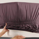 Purefect Fit Adjustable Sateen Fitted Sheet Raisin