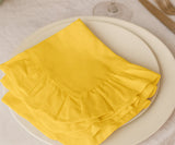 Yellow Ruffled Napkins
