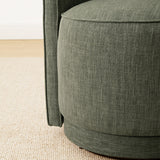 Yisa Modern Swivel Linen Upholstered Dining Chair (Set of 2)
