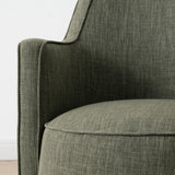 Yisa Modern Swivel Linen Upholstered Dining Chair (Set of 2)