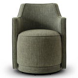 Yisa Modern Swivel Linen Upholstered Dining Chair (Set of 2)