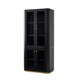 Nina Bookcase Cabinet-Black