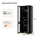 Nina Bookcase Cabinet-Black